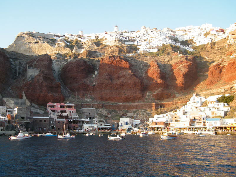 Le port d'Ammoudi-Oia  Santorin