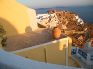 Coucher du soleil depuis le Chteau de Oia-Santorin