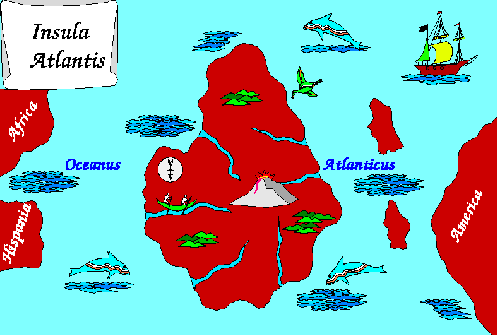 Plan del'île d'Atlantide