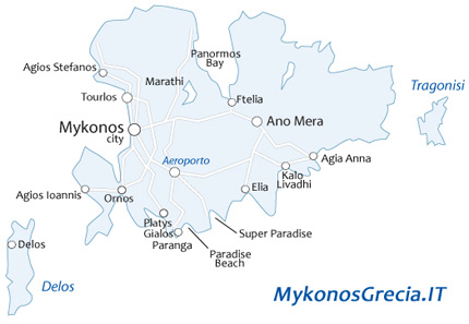 Carte de Mykonos